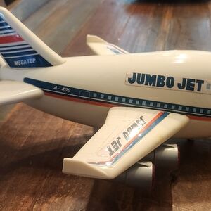 Jumbo Jet Toy Plane - White and Blue